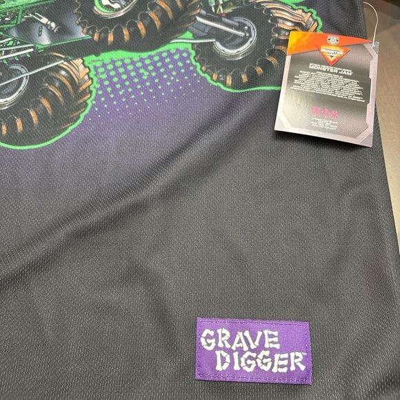 Grave Digger Monster Jam Jersey in Black and Purple - Picture 2 of 5